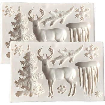 Різдвяна силіконова формочка 2 шт DUBENS