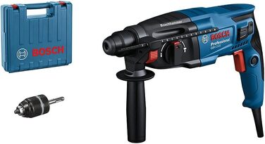 Перфоратор Bosch Professional GBH 2-21 (з SDS plus, в комплекті швидкозатискний патрон з адаптером SDS plus, додаткова рукоятка, т