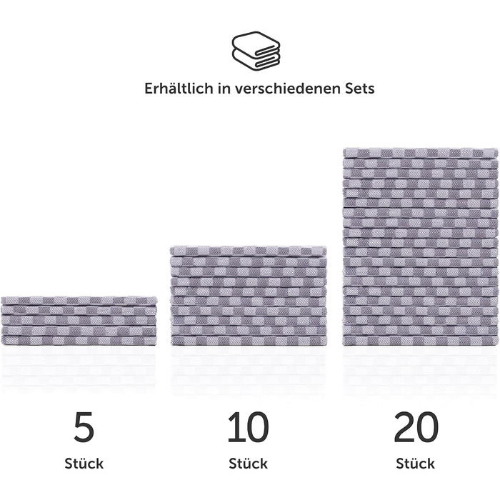 Чайні рушники Blumtal бавовняні 50x70 см у наборі 5 шт. - кухонні рушники, сертифіковані Oeko-TEX - надзвичайно поглинаючі чайні р