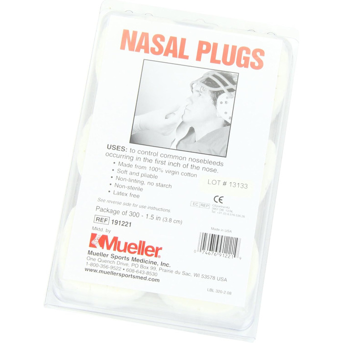 Назальні пробки, 300 штук (1 упаковка) 300 штук (1 упаковка) Білий