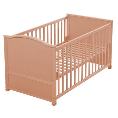 Дитяче ліжко roba, що трансформується, 70x140 см, натуральне, регульоване по висоті, зі знімними поручнями, трансформується в дитяче ліжко, бежевий колір, 153Д x 79Ш x 78,5В см