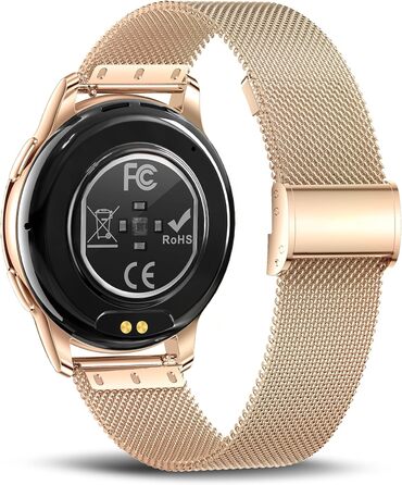 Розумний годинник maoo Ventura для жінок із функцією дзвінків, 1,32-дюймовий AMOLED-дисплей, монітор серцевого ритму, SpO, монітор артеріального тиску, понад 100 спортивних режимів, водонепроникність IP67, 5 ремінців рожевого золота