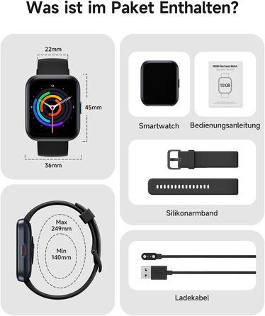 Розумний годинник для чоловіків та жінок, 1,8-дюймовий AMOLED-дисплей, розумний годинник з функцією телефону, Alexa, фітнес-годинник з серцевим ритмом, сном, SpO2, крокоміром, 110 спортивних режимів, водонепроникність IP68, спортивний годинник для iOS та 