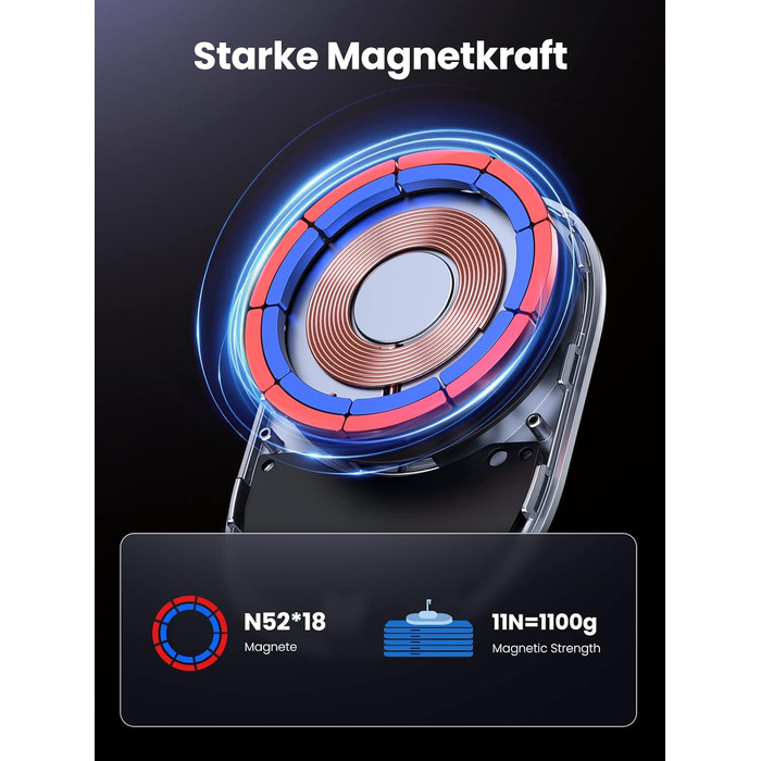 Бездротовий зарядний пристрій Автомобільний тримач мобільного телефону з функцією зарядки Магнітний бездротовий зарядний пристрій