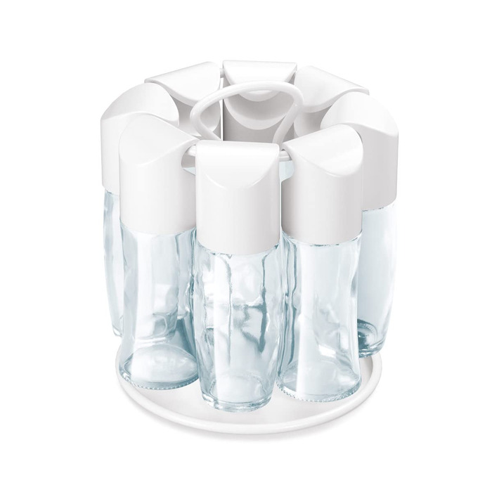 Стійка для спецій Metaltex Spice-8 білого кольору