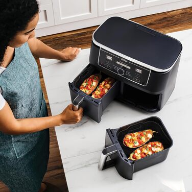 Аксесуари для силіконових форм для фритюрниці Auauraintt 1, багаторазові, для висувного ящика Ninja Foodi Flex 10,4 л AF500EU, силіконовий килимок для фритюрниці гриль рукавички затискачі масляна щітка масло скребок 100 аркушів масляного паперу