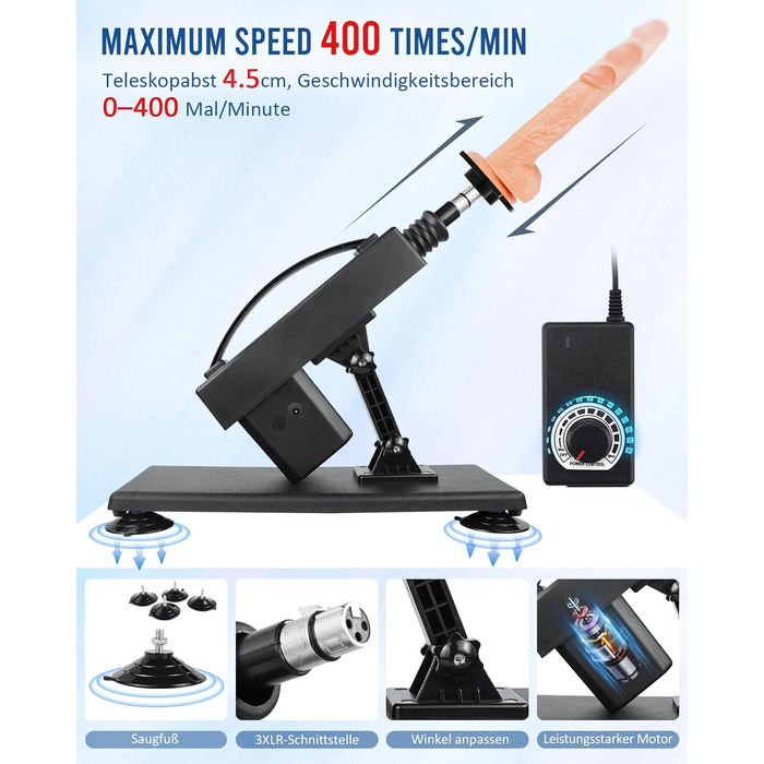 Секс-машина iKenmu для жінок, автоматична з фалоімітатором, регульована інтенсивність, присоска