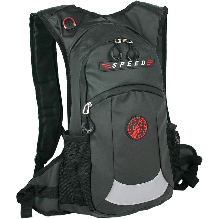 Рюкзак Bag Street "Speed", 42x25x14 см, Водонепроникний, Текстиль/ПВХ, Чорний матовий