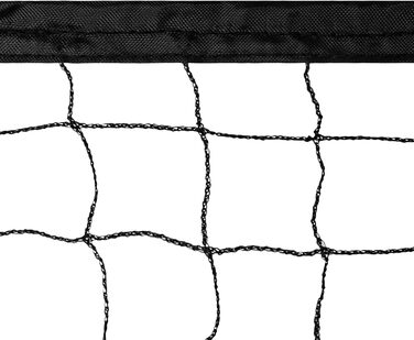 Волейбольна сітка Aoneky 9,5 м для критої, відкритої, садової, пляжної чи басейнової гри – чорна сітка з натяжними мотузками, змінна