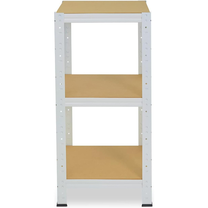 Надміцний домашній стелаж, білий/металевий стелаж з 3 полицями/металевий стелаж для підвалу, гаражний стелаж, стелаж для майстерні або стелаж для зберігання/змішаний металевий стелаж з вантажопідйомністю 175 кг В 90 см / Ш 60 см / Г 60 см, 90x60x60