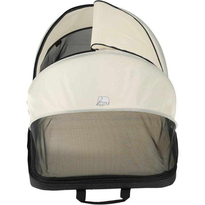 Дитяче ліжечко Deryan Cutey з матрацом від народження до 2,5 років - Складане дитяче ліжечко-намет, яке встановлюється за 2 секунди - Включає москітну сітку та дорожню сумку, для ОДНІЄЇ дитини - 136x84x62 см (кремовий)