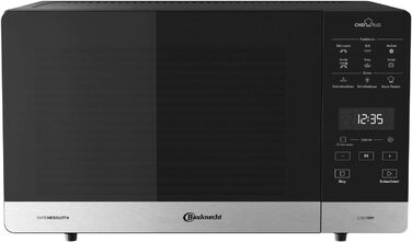 Мікрохвильова піч Bauknecht MW 59 MB / окремо стояча / місце для приготування їжі 25 л / 3D система / автоматичні програми / мікрохвильова піч 800 Вт / кварцовий гриль 900 Вт / функція швидкого старту, чорний