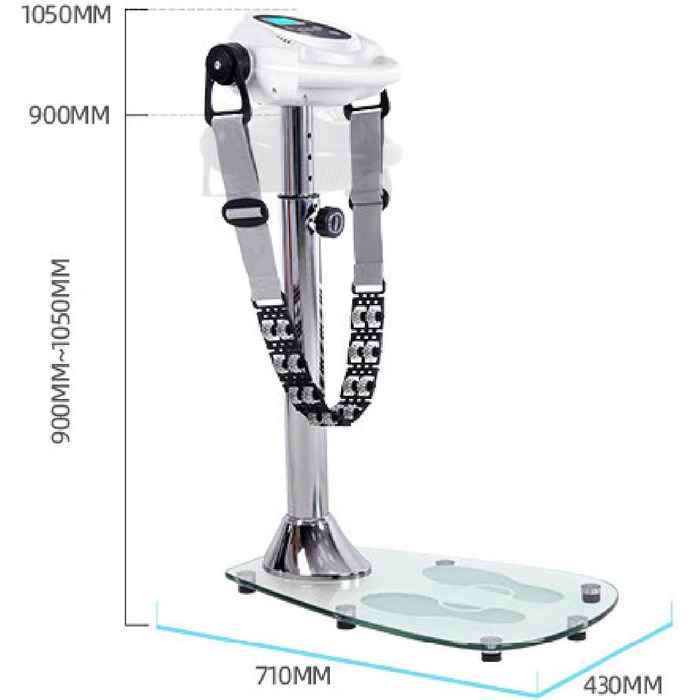 Вібраційна платформа для всього тіла з масажним ременем, регульована швидкість - тренажер для схуднення та спалювання жиру стоячи для схуднення та спалювання жиру, дисплей