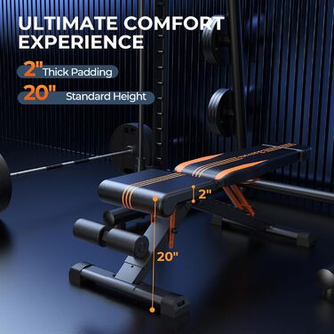 Складана лава для силових тренувань 400 кг, регульована тренувальна лава для тренування всього тіла, багатофункціональна похила лава для тренувань вдома або в спортзалі, 183 см, 400 кілограмів