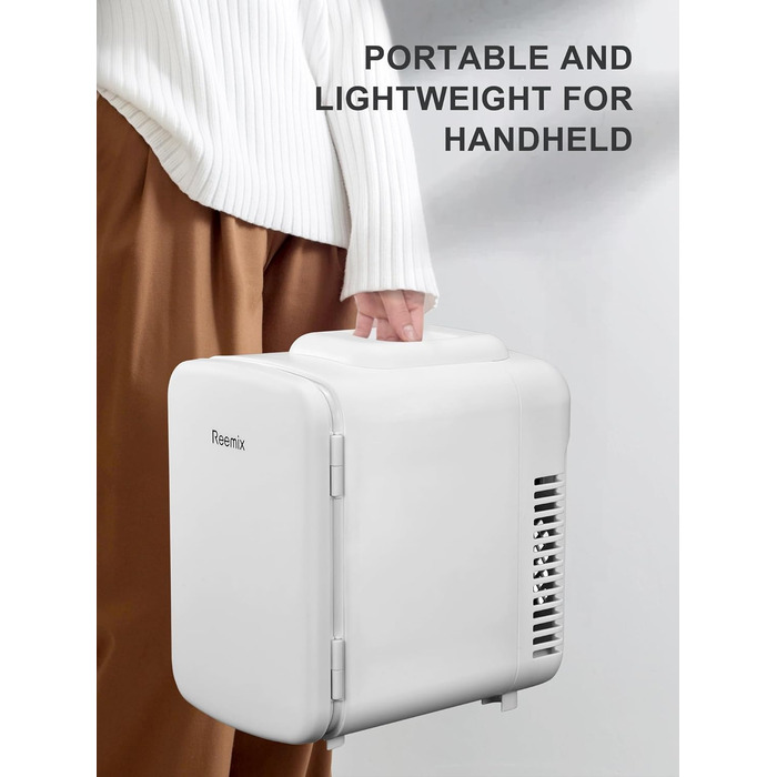 Міні-холодильник Reemix, 4 літри/6 банок, портативний персональний холодильник для догляду за шкірою, косметики, напоїв, їжі, ідеа