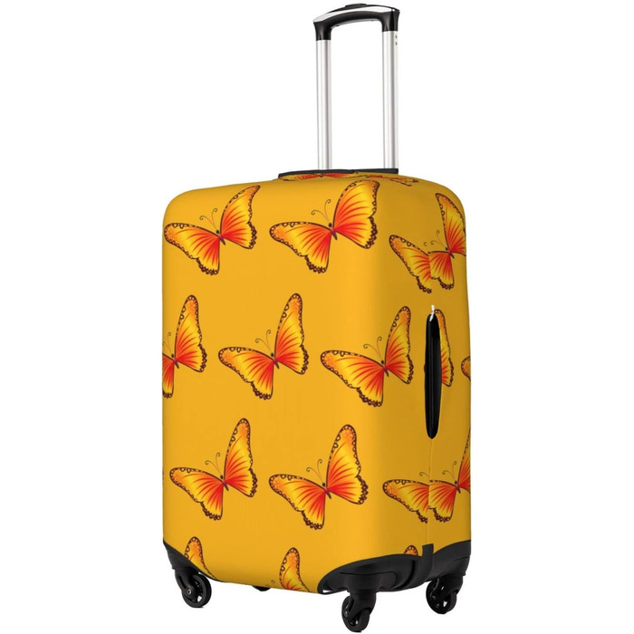 Чохол для валізи Чарівний метелик еластичний, що прається, захист для подорожей та роботи (для валіз розміром 45,7 - 81,3 см), чорний, середній розмір