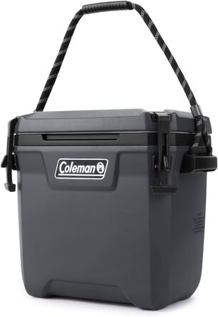 Потужний холодильник Coleman Convoy Місткість 27-22 л Зберігає лід до 5 днів Повна піноізоляція Великий портативний холодильник для використання на відкритому повітрі та будівельних майданчиках 28 кварт