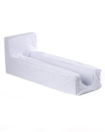 Д-р Пауль Кох - Пінопластова стабілізуюча шина для ноги - Включає білий бавовняний чохол - Бічні краї для фіксації ноги - 75x30 см