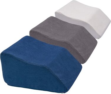 Подушка для підняття ніг, клин для ніг, опора для ніг ергономічна, ортопедично підтримуюча хвилеподібна форма, для важких ніг пінопластова подушка для ніг (2 50 x 45 x 27 см, сіра)