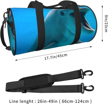 Дорожня сумка Щасливий Дельфін великої місткості, легка та міцна, ідеальний подарунок для подорожей, відпустки, ділових поїздок та іншого, Щасливий Дельфін, універсальний розмір