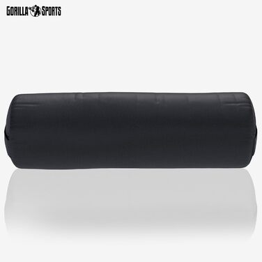 Підкладка для йоги GORILLA SPORTS - Ø20 см, чохол, який можна прати, 100 бавовна, з наповнювачем зі спельти, ручка для перенесення, вибір кольорів - йога-рулон, подушка для йоги, підкладка для йоги, пілатес, для відновлювальної йоги, чорний