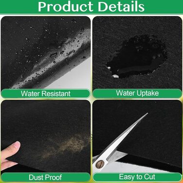 Килимок для навісу - водонепроникний килимок для зовнішнього складу 6 x 4 фути, килимок для меблів, що миється, з нековзною підкладкою