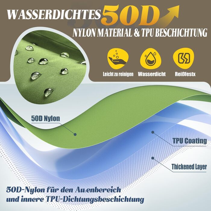 Килимок для сну для кемпінгу, подвійний кемпінговий матрац 12 см, надлегкий надувний матрац для сну для 2 осіб, невеликий розмір упаковки з ножним насосом та подушкою для подорожей, відпочинку на природі, походів, наметів, пляжу, зелений