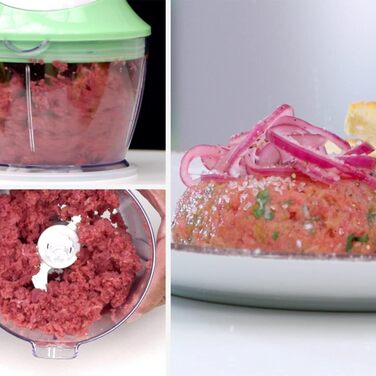 Компактний мультиподрібнювач 6-в-1 Ємність 360 мл і 1000 мл Нарізає, змішує, подрібнює, натирає, збиває та перемішує 300 Вт 2 пластикові контейнери з кришкою 300 Вт