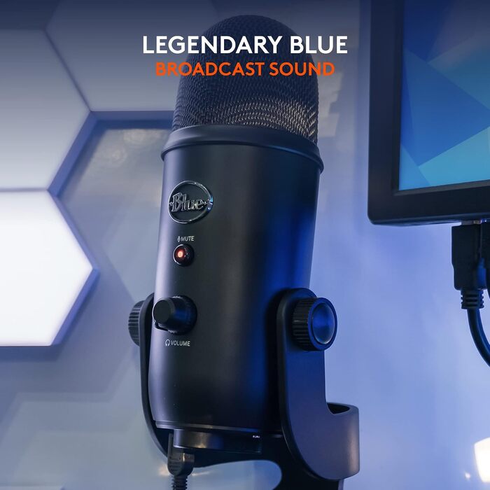 Мікрофон Blue Yeti для запису, стрімінгу та геймінгу та дротова ігрова миша Razer DeathAdder Essential (2021)