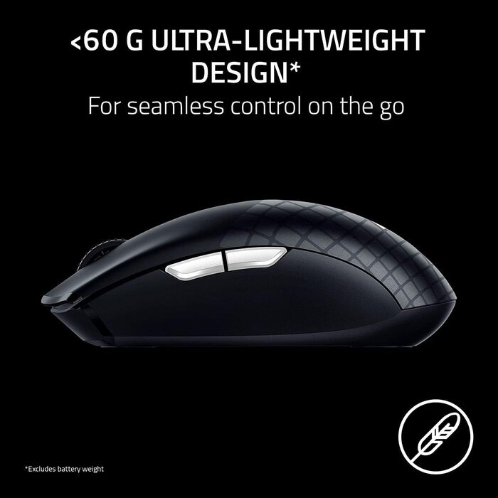 Мобільна бездротова ігрова миша з часом автономної роботи до 950 годин (ультралегкий дизайн, HyperSpeed Wireless & Bluetooth, меха