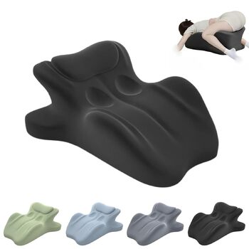 Звичайна подушка Sweet Spot, подушка для пар Chiro-Monk кут 27, ідеальне положення, ергономічна клиноподібна подушка з піни з ефектом пам&39яті для підтримки талії (чорна)