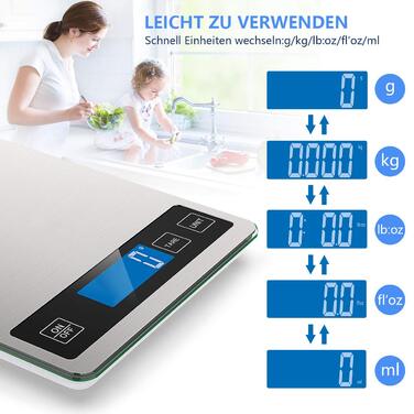 Кухонні ваги цифрові, кухонні ваги 10 кг сірі цифрові ваги Побутові ваги цифрові, електронні ваги кухонні з великою поверхнею зваж
