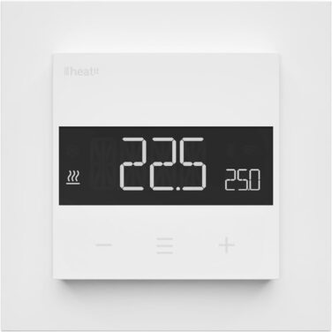 Кімнатний термостат Heatit Z-TRM6 Z-Wave Plus з EXT. Датчик для теплої підлоги електричний і водяний, ІЧ нагрів, колір білий RAL 9003