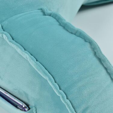 Подушка для читання зі спинкою, Портативна подушка для читання, Подушка для читання з підлокітниками, Ідеально підходить для роботи, читання або гри на ліжку/дивані/підлозі Зелена