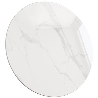 Кругла стільниця ZL ZELing 70 см з білого спеченого каменю - підходить для цілорічного використання, в приміщенні та на вулиці, для обідніх, кавових та журнальних столиків Ø70 см