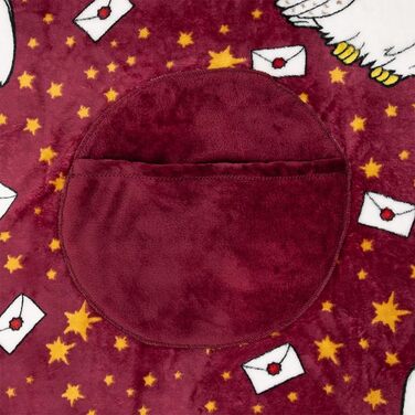 Подушка-ковдра 2-в-1 з Гедвігою Гаррі Поттера - офіційно ліцензована дорожня ковдра з Гаррі Поттера, складана м&39яка, пухнаста ковдра, компактний дизайн для оформлення вітальні або спальні, тема Гаррі Поттера