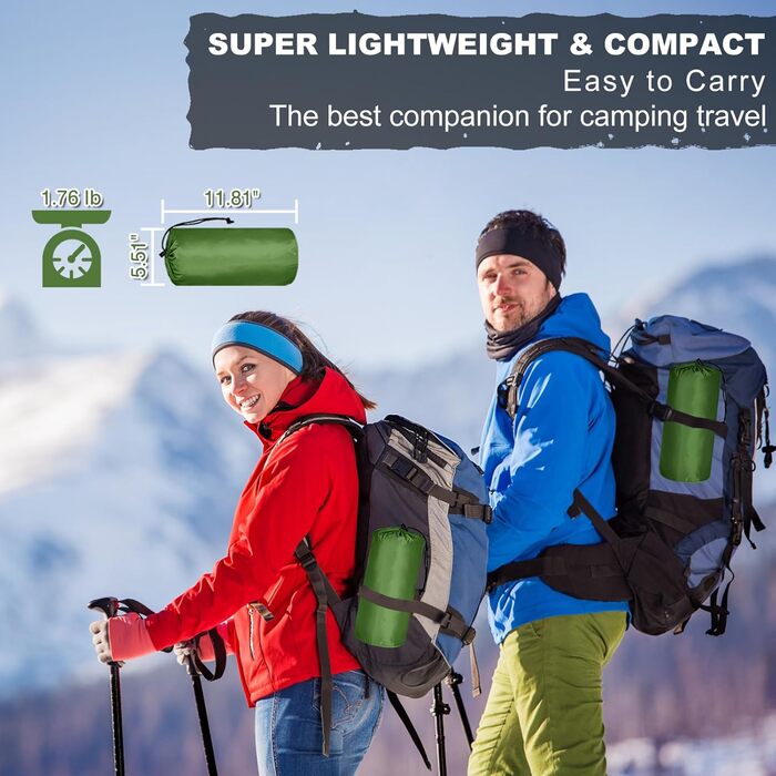 Килимок для кемпінгу MEETPEAK оливково-зелений