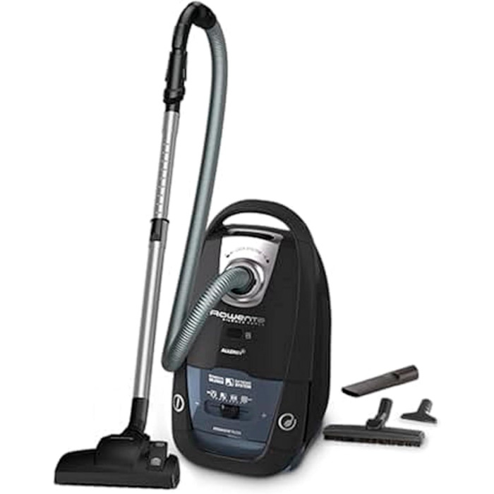 Пилосос з мішком Двигун Effitech 75 дБ (А) Ємність 4,5 л Потужність 750 Вт Чорний будинок Single, 7755 Silence Force Allergy