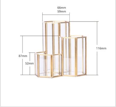 Золотий тримач для косметичних пензликів, органайзер для макіяжу, декоративний тримач для олівців, контейнер для косметичних пензликів, скляне сховище для косметики, пензлик для макіяжу, кружка, настільний органайзер для пензлика, підводка для очей, ручка