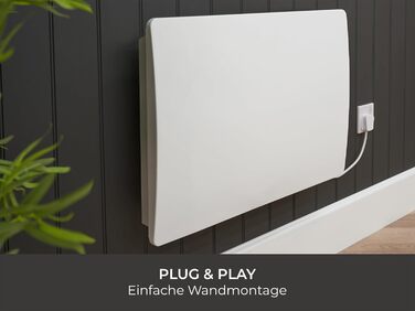 Електричний радіатор Adam Solis з керамічним сердечником потужністю 2000 Вт білого кольору