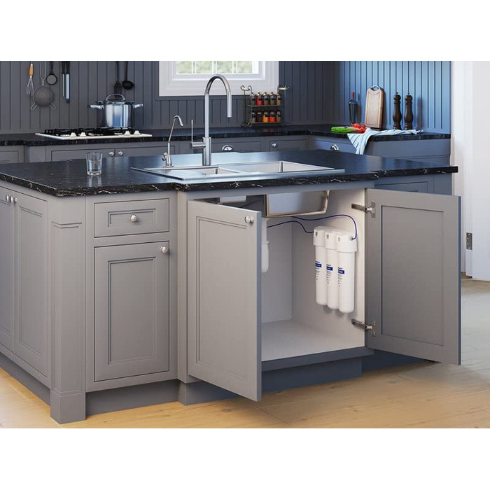 Фільтр для питної води AQUAPHOR Crystal HA TRIO з одностороннім помякшенням водопровідної води з мікрофільтрацією мікрофільтрації до 0,8 мікрометра