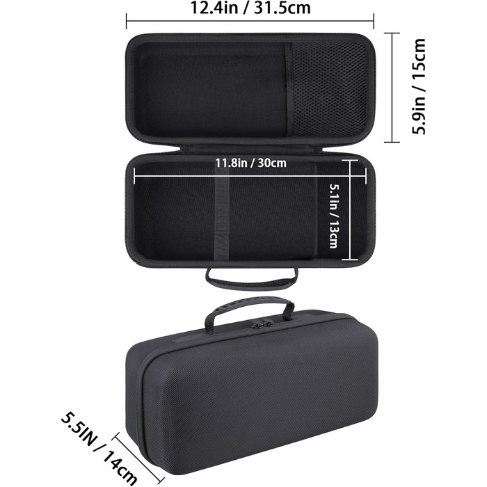 Жорсткий захисний чохол co2CREA для подорожей Anker SOLIX C300 DC Powerbank Powerstation 300W Outdoor Portable Solar Generator, лише чохол для перенесення