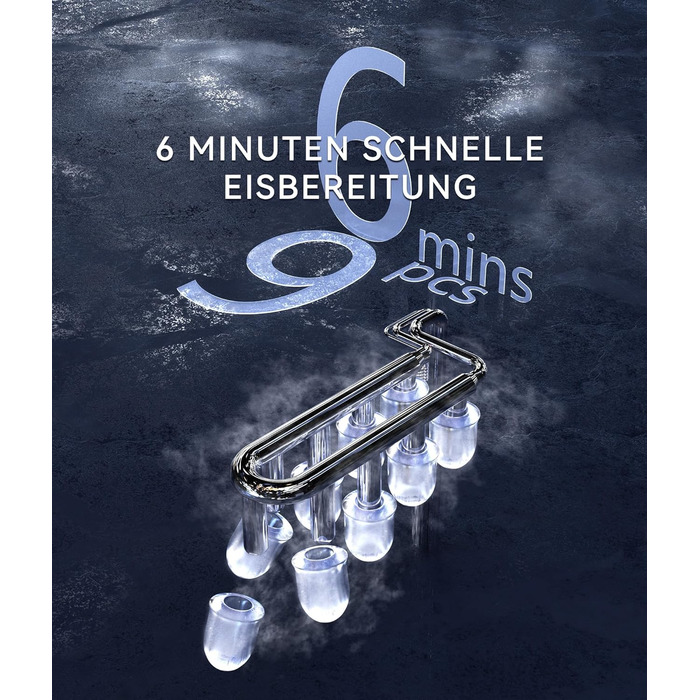 Машина для кубиків льоду, Машина для кубиків льоду маленька, самоочисні машини для виробництва кубиків льоду, 2 розміри кубиків льоду, 9 кубиків за 6 хвилин готовності, Льодогенератор 12 кг/24 години для дому, вечірка чорна