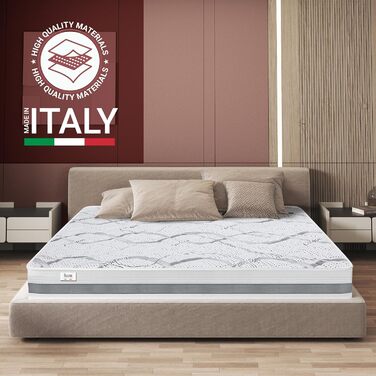 Матрац White Stone з піни з ефектом пам&39яті 160 x 200 Висота 27 см Гіпоалергенна та дихаюча тканина Ортопедичні та самоформуючі властивості Зроблено в Італії
