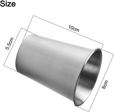 Штабельовані чашки з нержавіючої сталі, 350 мл, термостаканчики для кави, пива, чаю, кемпінгу, пікніків та вечірок, 10 шт.