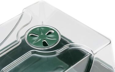 Закрита теплиця середнього розміру з кришкою, що не б&39ється, для пророщування насіння та росту рослин - 38 x 24 x 18 сантиметрів - зелений, 50031/P