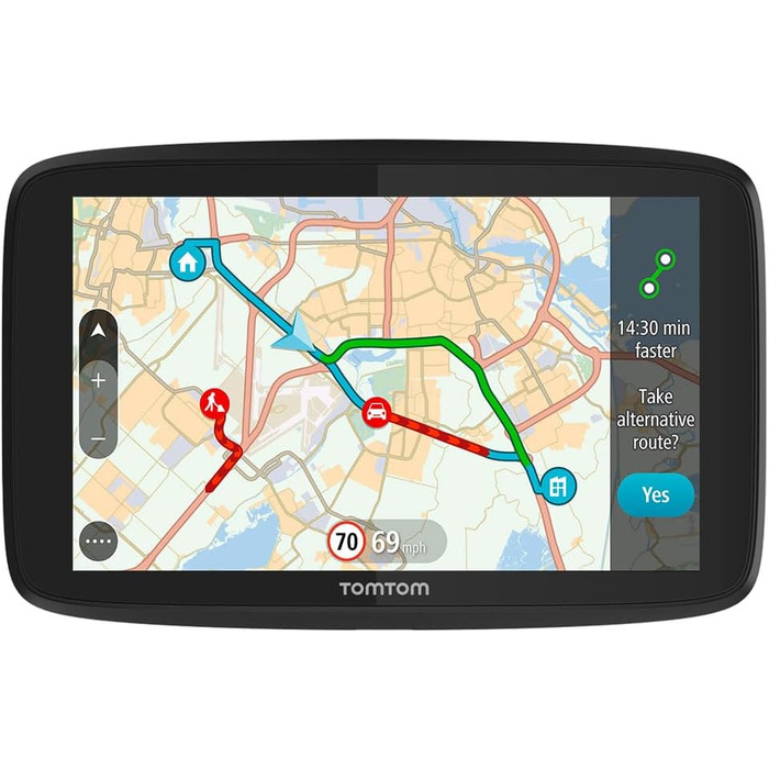 Навігаційний навігатор TomTom Car Navi GO 620-6 дюймів, оновлення через WiFi, оновлення карт світу, уникнення заторів завдяки TomTom Traffic через смартфон (відновлений) 6 дюймів