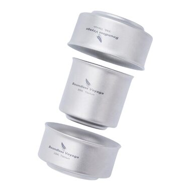 Титанова кружка Boundless Voyage з подвійними стінками, портативна, кемпінгова, легка, дорожня кружка, багаторазова, для кемпінгу, подорожей, пікніка, ti3148d, Ti3148D/EU/88