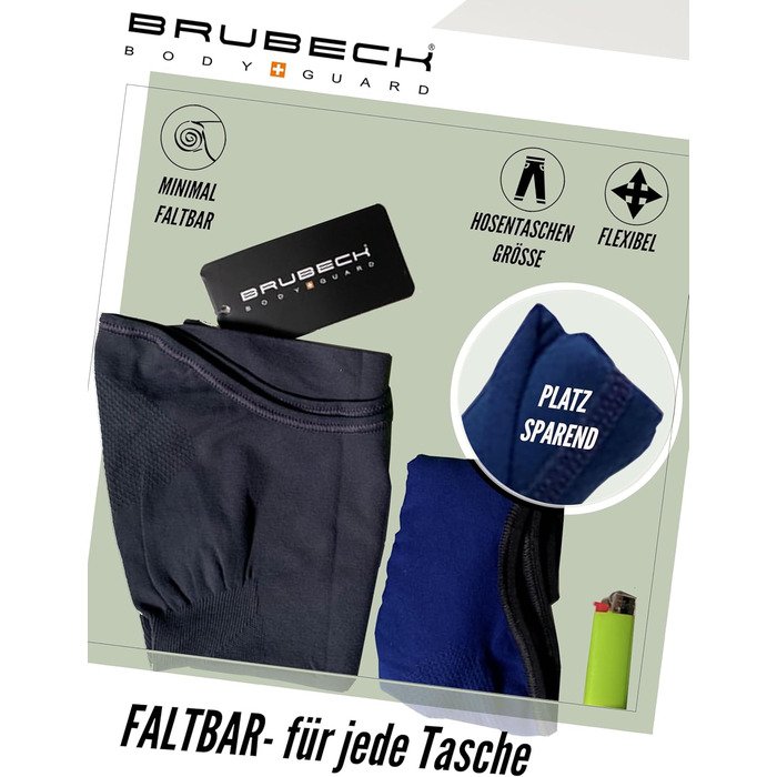 Балаклава BRUBECK X-Pro Half Balaclava Чоловіча Жіноча Клімат-регулюючий Маска для обличчя Балаклава Функціональний одяг Дихаюча KM10430 X-pro Чорна L-XL