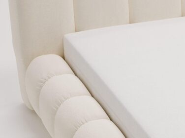 Ліжко GRAINGOLD Doria 180x200, М&39яке ліжко з ящиком для зберігання, Велюр, з рейковим каркасом, з узголів&39ям, без матраца (Кремовий, 180x200) Кремовий 180x200